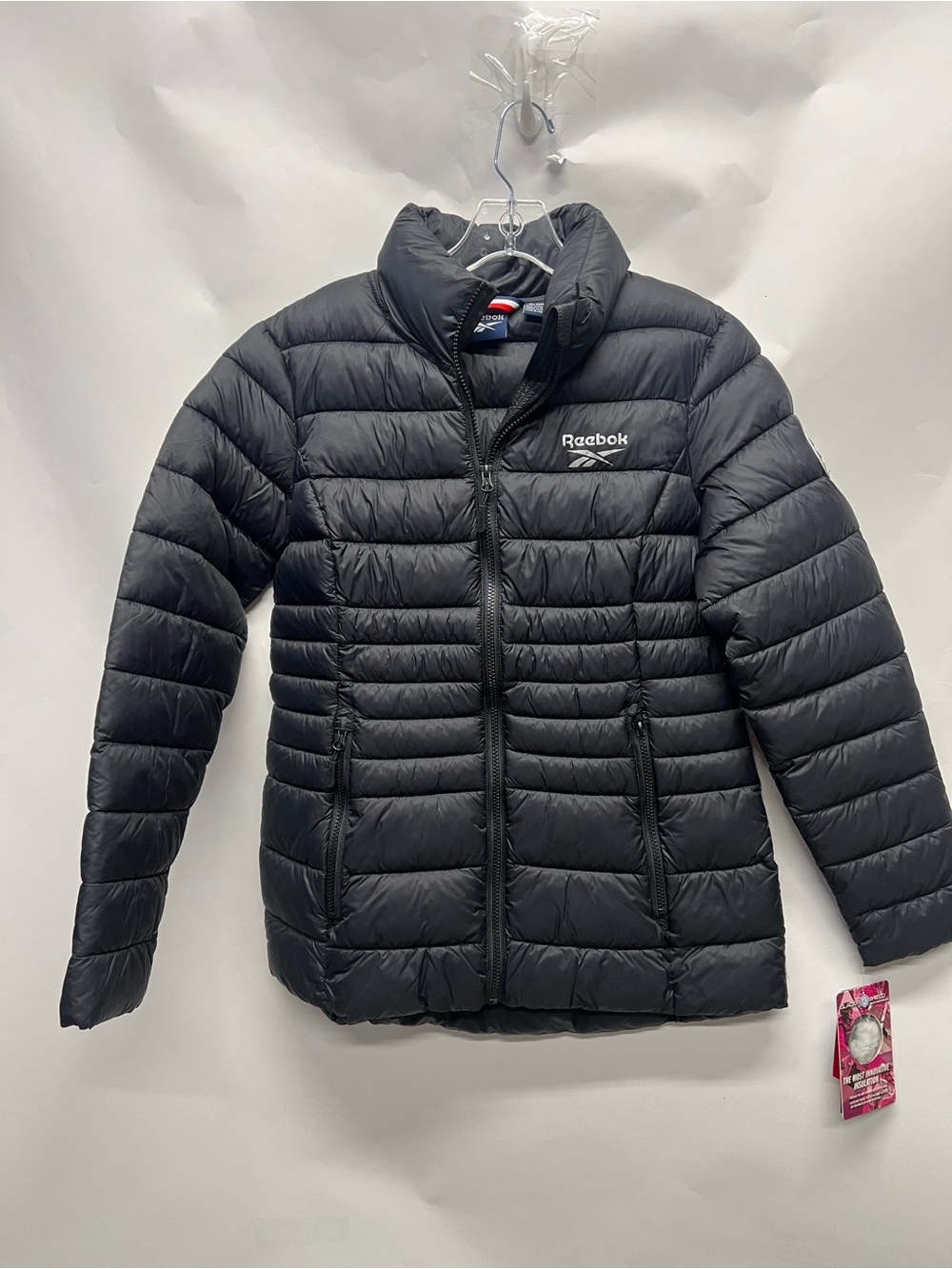 Reebok Women's Glacier Shield Quilted Black Puffer Jacket -Size S NWT